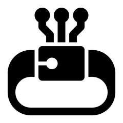 smart belt, accessory, wearable technology, belt, fashion solid or glyph icon