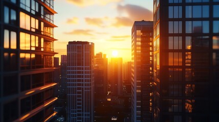 Urban cityscape, real estate development, 3D illustration