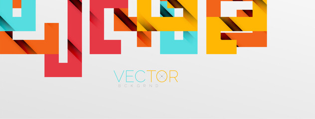 Color bend lines with shadow texture effect. Vector Illustration For Wallpaper, Banner, Background, Card, Book Illustration, landing page