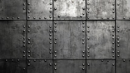 Fototapeta premium Industrial Metal Background Rivets and Steel Texture