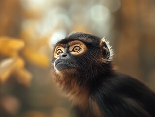 Obraz premium Wild Goeldi's Monkey, Forest Primate, Majestic Wildlife in Nature
