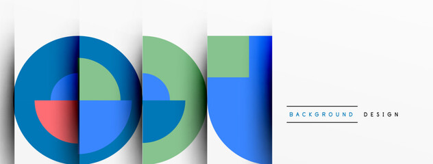 Obraz premium Geometric design abstract background - circles squares