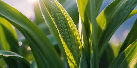 Obraz premium Green corn cobs.