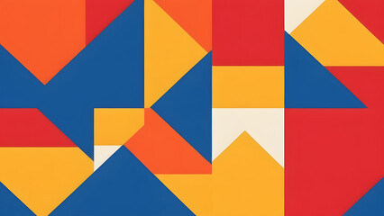 Obraz premium Colorful geometric pattern with triangles, vector illustration, abstract background design