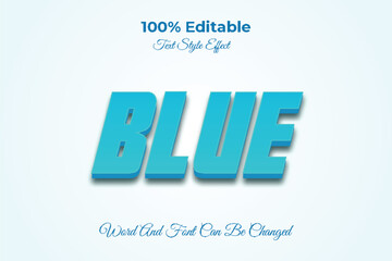 Blue editable text effect template