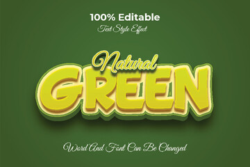 Natural green editable text effect template