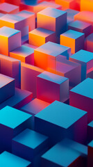 Abstract background of colored cubes