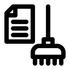 data cleaning, data preparation, data cleansing, data preprocessing, data engineering, data outline icon