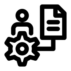 data engineer, data engineering, data technician, data scientist, administrator, developer outline icon