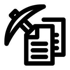 data mining, data scraping, data engineering, data extraction, information extraction,data discovery outline icon