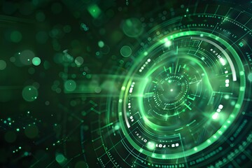 Obraz premium Abstract Futuristic Green Technology Background