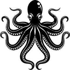 octopus vector silhouette logo icon