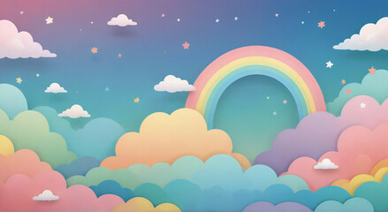 rainbow over the clouds
