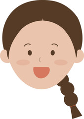 댕기머리 여자 얼굴