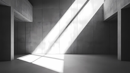 Obraz premium Empty scene under sunlight, minimalist design of modern architecture