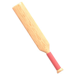3d classic cricket stick icon illustration
