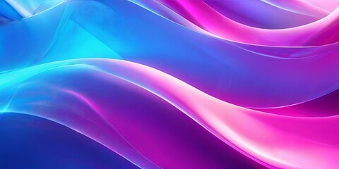 Fototapeta premium A blue and pink wave with a purple background