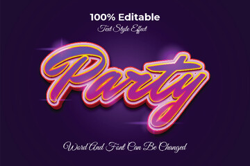 Party editable text effect template