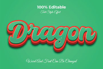 Dragon editable text effect template