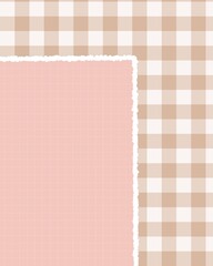 pink checkered tablecloth