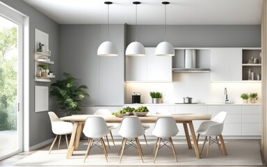 Model interior design of living room (3D Render)