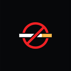 no smoking logo vector design