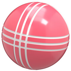Pink Sphere with White Lines
