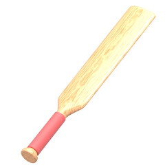 Wooden Cricket Bat with Pink Grip
