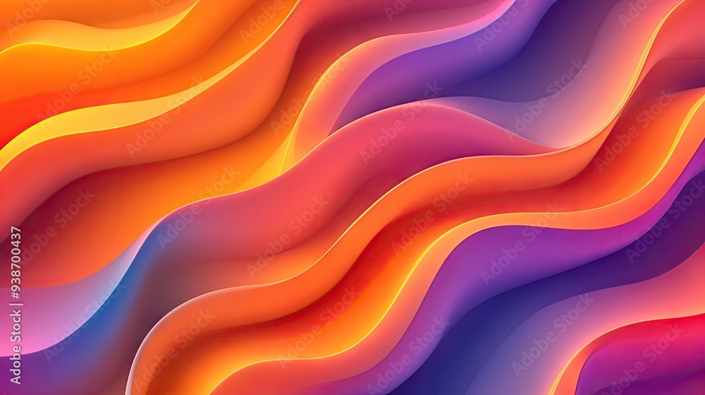 Fototapete a gradient abstract background with dynamic waves, creating a modern and fluid design.