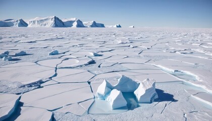 Icy expanse of a frozen landscape