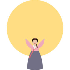 명절 한복 입은 사람