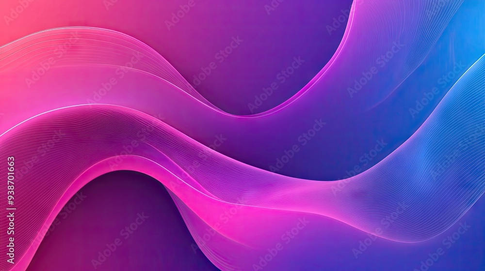 Fototapete a gradient abstract background with dynamic waves, creating a modern and fluid design.