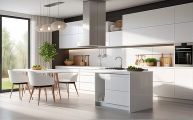 Fototapeta premium Model interior design of living room (3D Render)