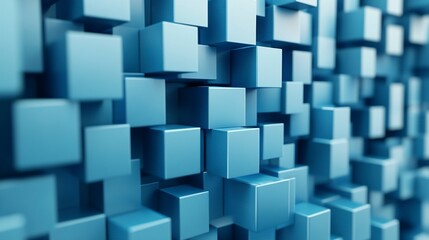 Obraz premium Abstract background geometric pattern of cubes 3d render. Generative ai