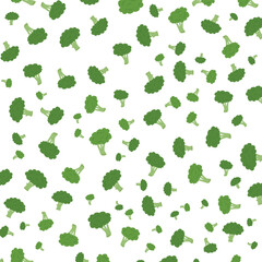 Fototapeta premium Hand drawn Brocoli pattern background vector design, flat illustration.