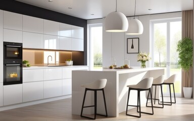 Model interior design of living room (3D Render)