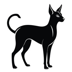 Abyssinian Cat Silhouette Vector Design on a White Background