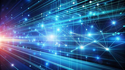 Obraz premium Abstract high-speed internet technology background with digital lines and connections, internet, technology, abstract