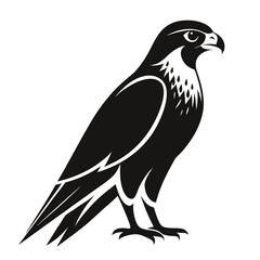 Falcon Silhouette Vector Design on a White Background