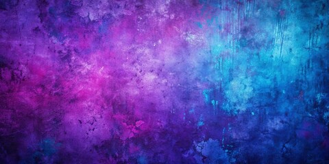 Obraz premium Distressed abstract grunge texture in vibrant purple and blue tones for wallpaper or background, grunge, distressed