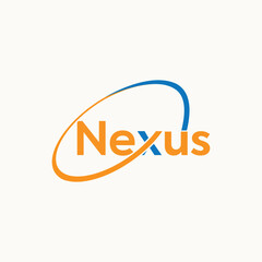 nexus logo, nexus typography logo, nexus wordmark logo vector, Nexus Simple Modern logo