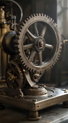 Fototapeta premium a machine that has a gear wheel on it