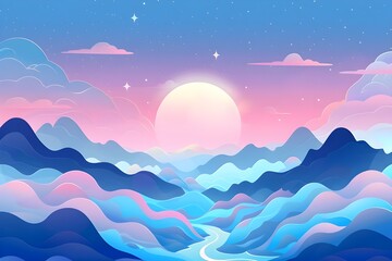 Dreamy Mountain Landscape