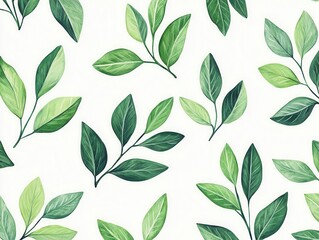 The green plant and leafs pattern, wallpaper, background