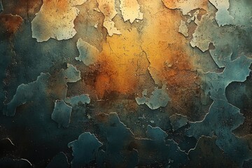 Textured abstract background with peeling paint and colors