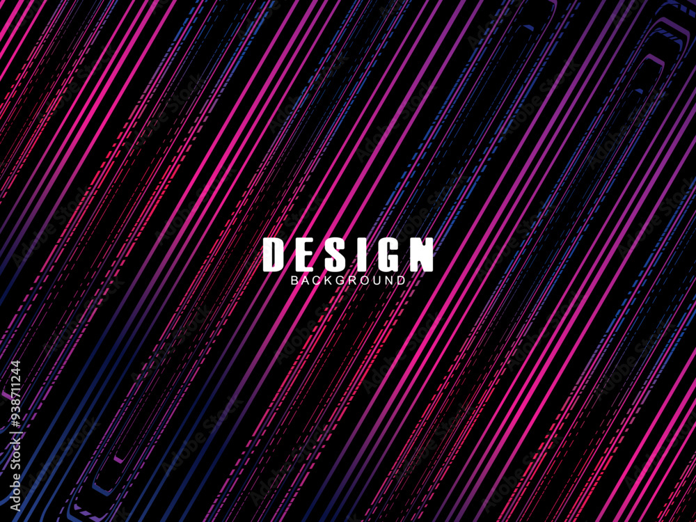 Fototapete futuristic abstract technology shining rainbow light lines with modern lines pattern black backgroun