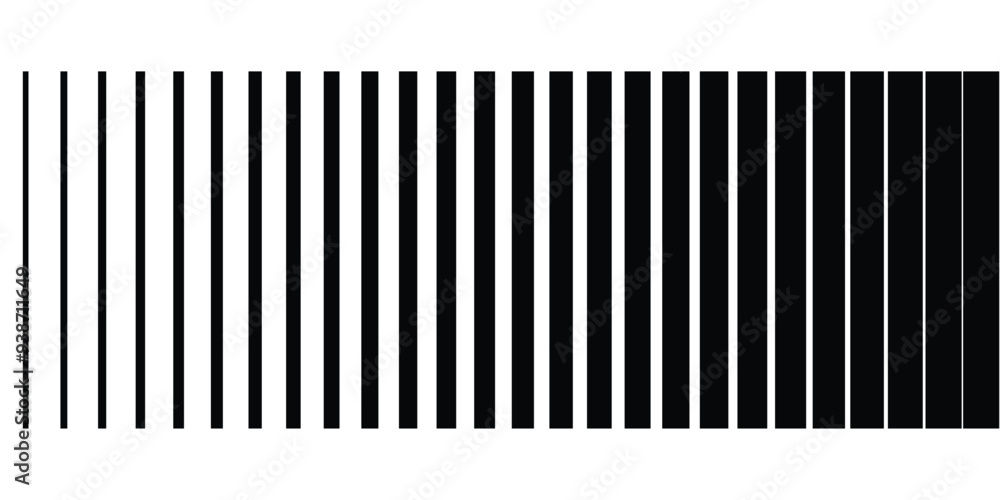 Poster Modern vertical stripes pattern, seamless texture vector background.