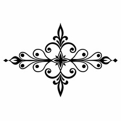 Elegant Ornament Divider Vector Art Design Illustration