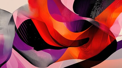 Fototapeta premium Abstract shapes in a dynamic arrangement, forming a bold and eye-catching background.