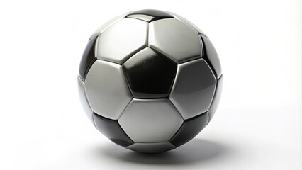 Fototapeta premium rendering of a realistic soccer ball on white background, soccer, ball, football,rendering, sport, equipment, competition